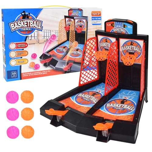 Kalastussaari Mini-Basketballspiel, Mehrspieler-interaktive Basketballspiele mit Treffern, Tabletop-Basketballspiel, Stress Relief Desk Games für Kinder und Erwachsene Geschenke von Kalastussaari