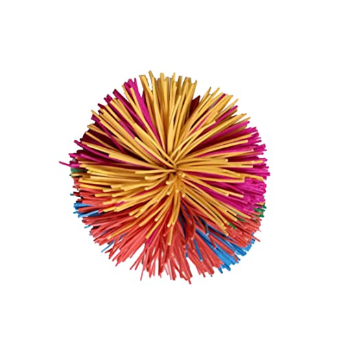 Kalastussaari Monkey Stringy Bälle Bunte Bouncy Ball Regenbogen Pom Ball weich aktive lustige Spielzeug Antistress Spielzeugbälle für Männer Frauen Erwachsene Kinder Pom Ball von Kalastussaari