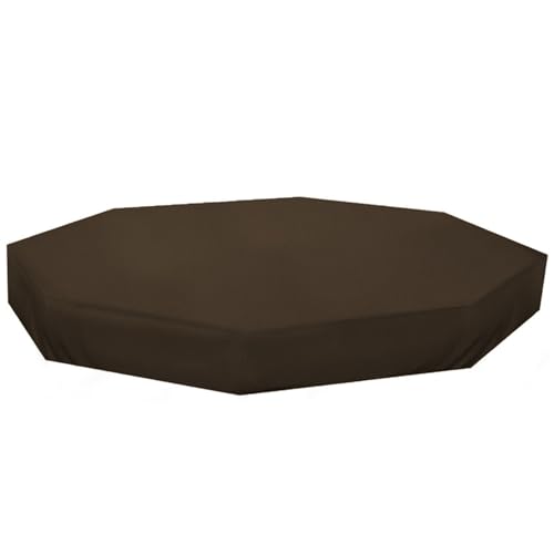 Kalastussaari Octagon Sandbox Cover, 420d Oxford Stoff wasserdicht, sechseckige UV -Schutzstaubdichte Sandkastenabdeckungen für Garten im Freien/84.3x78.4x9.1 (Kaffee) von Kalastussaari