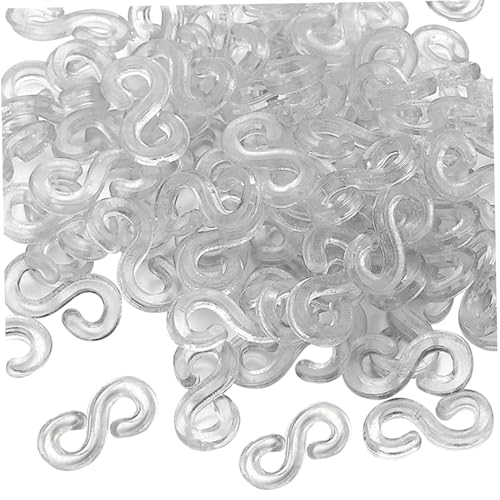 Kalastussaari S Clip -Anschlüsse, 500pcs Gummianschlüsse Nachfüllungen, Armband Machen lustige DIY transparente Gummibandarmbandclips für Mädchen von Kalastussaari