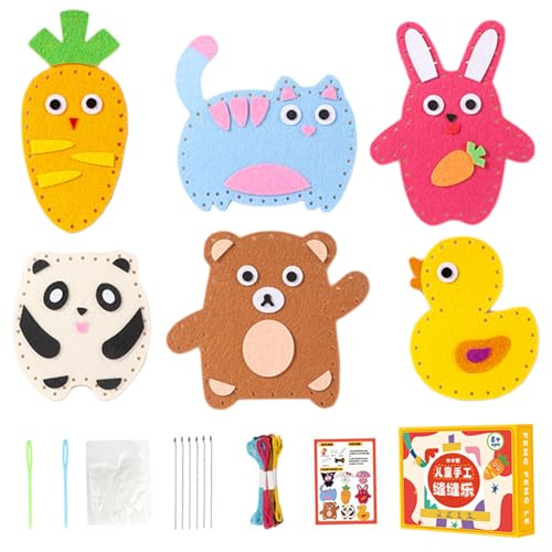 Kids Sewing Kit für Anfänger Kinder Arts & Bastel, süßes Tiernäht Kit, Stofftiere Filz Plushie Sewing Kit für Kinder DIY Craft Kits für Jungen Mädchen über 8 Jahre alt von Kalastussaari