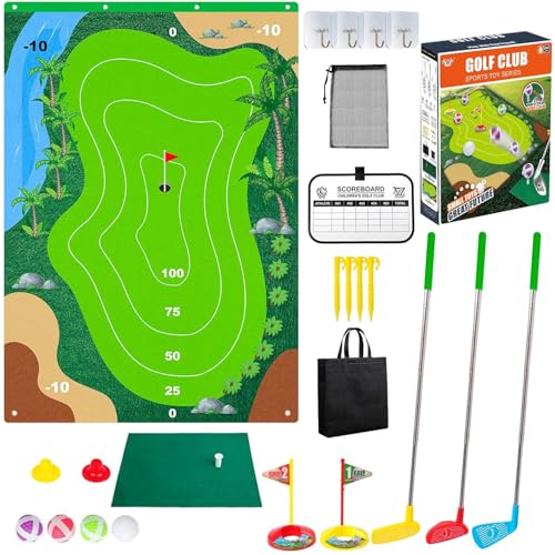 Klebriges Golfmatten -Spiel Kinder Golf Set, Golf -Chipping -Spiel mit Golfmatte, Klebelbällchen, Aufbewahrungstasche, Golfschläger Innen im Freien im Freien im Freien im Freien für Sportspielzeug im von Kalastussaari