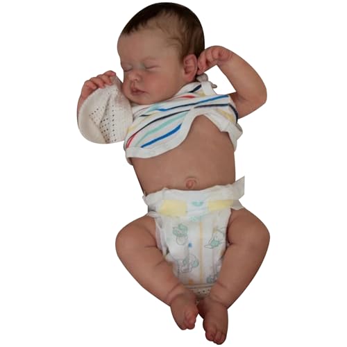 Lebensee wiedergeborene Babys-Puppen, realistisch-Newborn-Babypuppen, 19-Zoll-Puppen mit schlafvollem Mädchen mit realistischen Haaren für das Spielen, Baby-Mädchen Geschenke von Kalastussaari