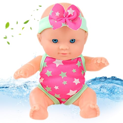 Wasser Babypuppe wasserdichte Schwimmer Puppe schwimmende Bad Babypuppe mit beweglichen Gelenken abnehmbare Badeanzüge Schwimmen Babypuppen Geschenk für Kinder Badewanne Pool Badezeit Spielstil 1 Bad von Kalastussaari