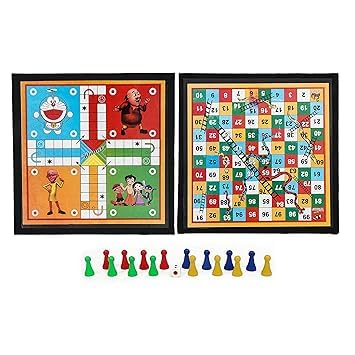 Kalindri Sports Board Games 2 in 1 Snack-Ladder & Ludo 40,6 cm (16 Zoll) Board (Snack-Ladder & Ludo) mit Playing Coins von Kalindri Sports