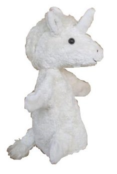 Kallisto Handpuppe Einhorn, weiß, Organic Cotton, Füllung Schafwolle, ca. 30 cm von Kallisto