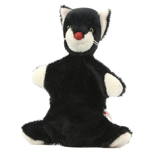 Kallisto Handpuppe "Katze" schwarz - Kuscheltiere bio öko Made in Germany von Kallisto