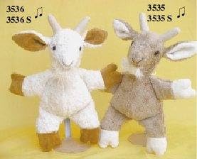 Kallisto Kindergartentier Ziege Peter, beige , ca. 30 cm, Baumwolle von Kallisto