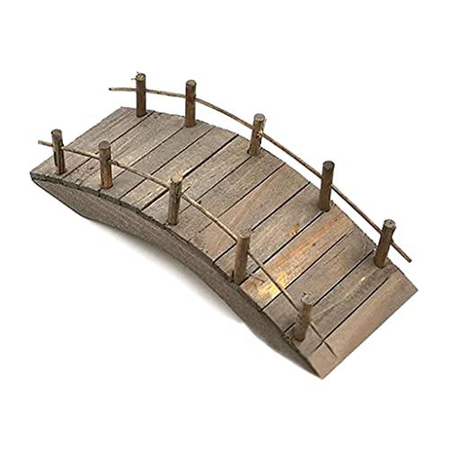 1:12 Puppenhaus Mini Holzbogen Brücke mit Geländer Miniaturen Feengarten 1:12 Puppenhaus Mini Holzbogen Brücke mit Geländer Miniaturen Feengarten von Kalttoy