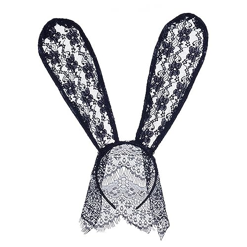 Kalttoy Damen-Kopfschmuck, Hasenohr-Haarband, Spitzenschleier, Stirnband, Karneval, Party, Kostüm, Mode, Kopfschmuck, Halloween, Kopfbedeckung Kalttoy Damen-Kopfschmuck, Hasenohr-Haarband, Spitzenschleier, Stirnband, Karneval, Party, Kostüm, Mode, Kopfschmuck, Halloween, Kopfbedeckung von Kalttoy