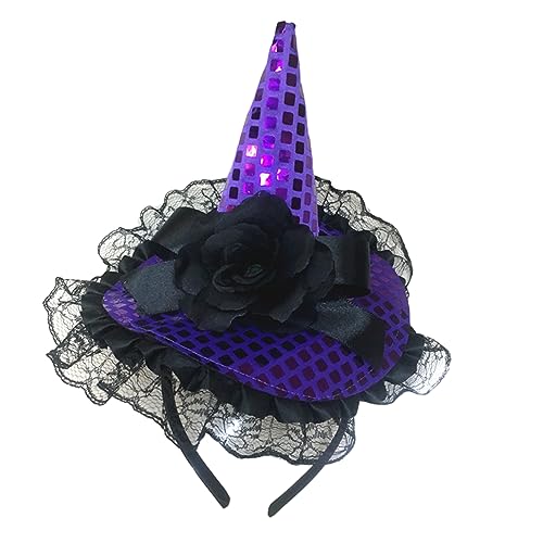 Kalttoy Halloween-Haarreif, Netz, Hexenhut, Haarband, Cosplay-Dekor, Kopfschmuck, Festival, Rollenspiel, Bühnenzubehör Kalttoy Halloween-Haarreif, Netz, Hexenhut, Haarband, Cosplay-Dekor, Kopfschmuck, Festival, Rollenspiel, Bühnenzubehör von Kalttoy