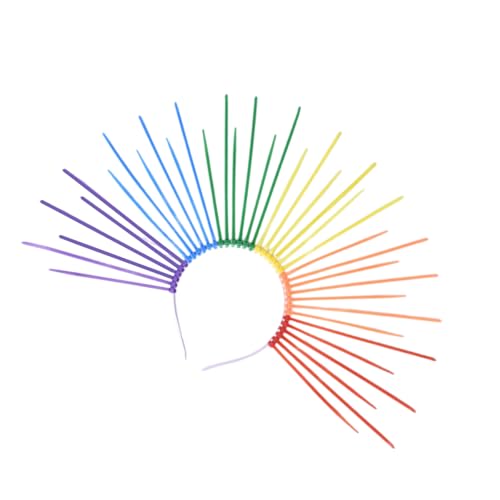Kalttoy Regenbogenfarbener Halos-Haarreif, Kostüm, Kopfbedeckung, verstellbare Größe, Kopfschmuck, stilvolles Party-Accessoire für Damen Kalttoy Regenbogenfarbener Halos-Haarreif, Kostüm, Kopfbedeckung, verstellbare Größe, Kopfschmuck, stilvolles Party-Accessoire für Damen von Kalttoy