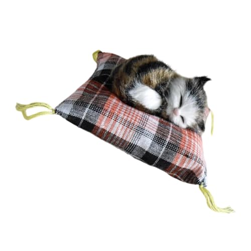 Kalttoy Simulationspuppe, niedlich, Plüsch, schlafende Katzen, realistische Statue auf Kissen Kalttoy Simulationspuppe, niedlich, Plüsch, schlafende Katzen, realistische Statue auf Kissen von Kalttoy