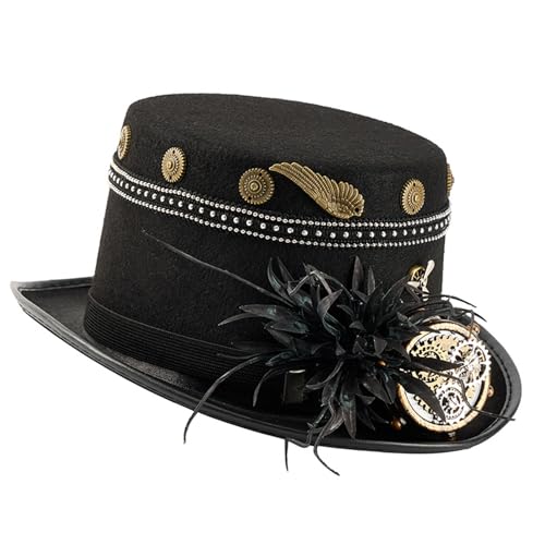 Kalttoy Studded Gear Zylinderhut im industriellen Zeitalter für Coser Dark Costume Themed Event Halloween Zubehör Kalttoy Studded Gear Zylinderhut im industriellen Zeitalter für Coser Dark Costume Themed Event Halloween Zubehör von Kalttoy