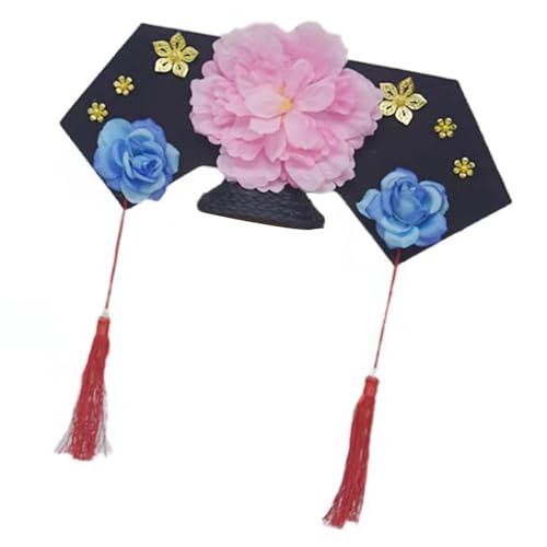 Kalttoy Traditionelles Kostüm, königlicher Hut für Damen, chinesische königliche Blume, königlicher Hut, Hochzeit, Kostüm, Mottoparty, Requisiten, Kopfschmuck von Kalttoy