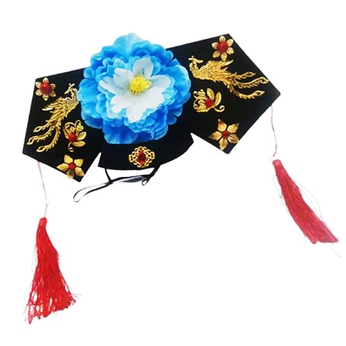 Kalttoy Traditionelles Kostüm, königlicher Hut für Damen, chinesische königliche Blume, königlicher Hut, Hochzeit, Kostüm, Mottoparty, Requisiten, Kopfschmuck von Kalttoy