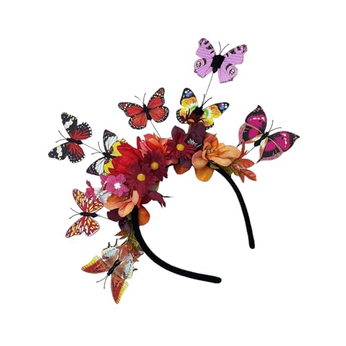Kalttoy Verstellbarer Schmetterlings-Blumen-Haarreif für ethnische Party, für Teepartys, Halloween-Kostüme, besondere Anlässe, Halloween-Kostüm, Kopfschmuck Kalttoy Verstellbarer Schmetterlings-Blumen-Haarreif für ethnische Party, für Teepartys, Halloween-Kostüme, besondere Anlässe, Halloween-Kostüm, Kopfschmuck von Kalttoy