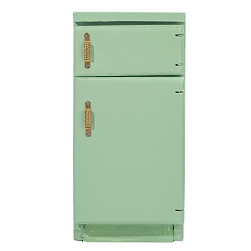 Mini-Puppenhaus-Kühlschrank-Zubehör, realistisches DIY-grünes Kühlschrankmodell für Puppenhaus im Maßstab 1:12, Puppenhausmöbel für Puppenhaus, Küche, Restaurant, Szene, Holzhandwerk Mini-Puppenhaus-Kühlschrank-Zubehör, realistisches DIY-grünes Kühlschrankmodell für Puppenhaus im Maßstab 1:12, Puppenhausmöbel für Puppenhaus, Küche, Restaurant, Szene, Holzhandwerk von Kalttoy