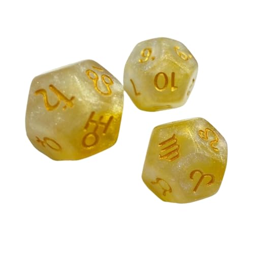 Mystische D12 Glitzer-Würfel, professionell, ausgewogene Wahrsagungswürfel, 3 Stück Mystische D12 Glitzer-Würfel, professionell, ausgewogene Wahrsagungswürfel, 3 Stück von Kalttoy
