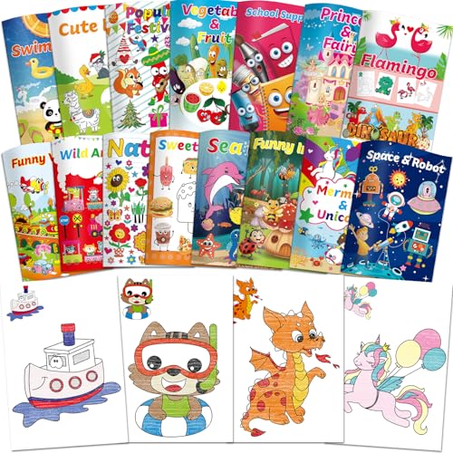 Kalysky 15 Malbücher für Kinder, 21.6x15cm Malbuch Kinder mit Farbführer, Mitgebsel Kindergeburtstag Hochzeiten Gastgeschenke, Kleine Massenmalbbuch für Kleinkinder im Alter von 2-8 Jahren Kalysky 15 Malbücher für Kinder, 21.6x15cm Malbuch Kinder mit Farbführer, Mitgebsel Kindergeburtstag Hochzeiten Gastgeschenke, Kleine Massenmalbbuch für Kleinkinder im Alter von 2-8 Jahren von Kalysky