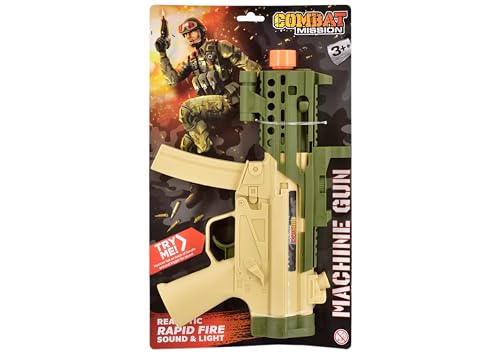 Combat Mission Kinder Spielzeug Sub Maschinengewehr | Licht & Sound | Armee Verkleidung Rollenspiel Kostüm Zubehör | Kinderspielzeug von KandyToys