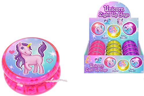 KandyToys Reaktionsfreudiges helles Einhorn-LED-Yoyo für Kinder, drei Farben, Kinderspielzeug, 5,5 cm von KandyToys