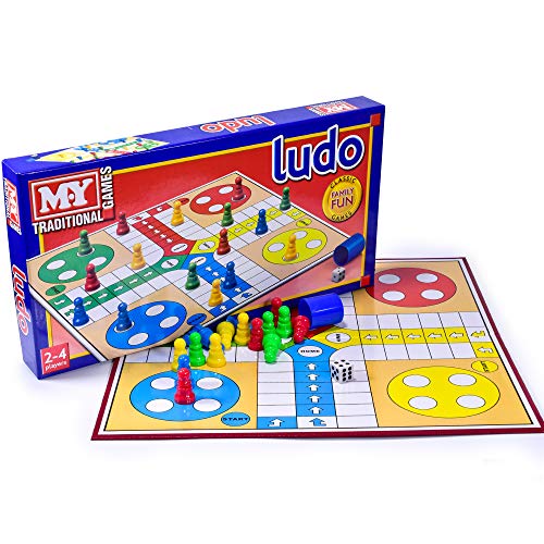 KandyToys M.Y Ludo Game - Traditionelles Ludo-Brettspiel für Kinder und Erwachsene von KandyToys