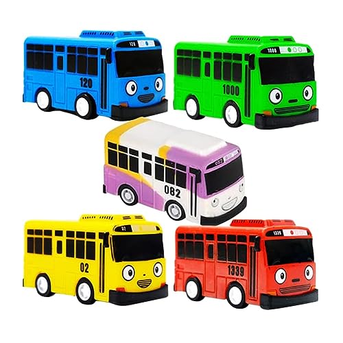 Kangtm 5-Teiliges Mini-Bus-Spielzeugauto, Modellauto, Mini-Spielzeugautos zum ZurüCkziehen, Geschenke für, und Kinder, Geburtstagsfeier-Geschenk von Kangtm