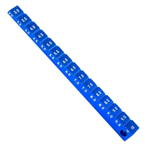 Kangtm Verstellbares Lineal zum Einstellen der FahrhöHe Von RC-Autos Um 3-10 mm und Werkzeuge für Felgensturz, RC-Autoteil, Blau von Kangtm