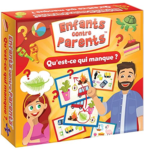 Jeu de Société Jeu de Cartes Jeu de Réflexion Pour Enfants et Adultes Jeu d'Ambiance Jeu de Mémoire | Enfants contre Parents Qu'est-ce qui Manque | 84 Cartes | dès 5 Ans von KANGUR