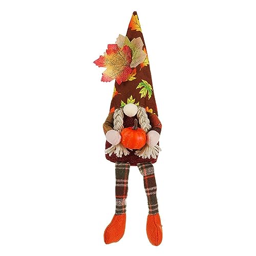 Kanylavy Thanksgiving Maple Leaf Faceless Elderly Doll Fall Harvest Festival Holding Corn Rudolph Pumpkin Dolls Autumn Harvest Festival Hugging Corn Rudolph Pumpkin Dolls A von Kanylavy