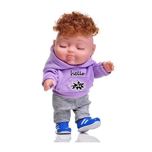 Kaohxzklcn „Puppenaugen Baby Schließen“ Kleidungsset „Alive“ Babys Kleinkinder T Shirt Hose Baseballkappe von Kaohxzklcn