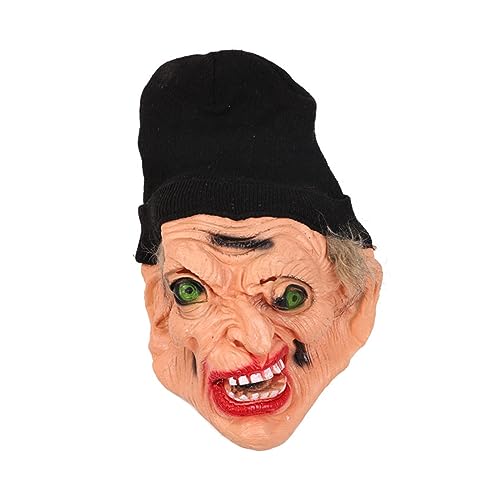 Kaohxzklcn Halloween Hexe Horror Hexe Ornament Kopfbedeckung Party Cosplay Supplies für Festival Party Dekoration Hexengesichtsabdeckung von Kaohxzklcn