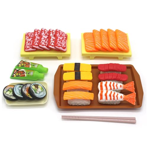 Kaohxzklcn Pretend for Play Food Japanisches Essensset Lachs Realistisches Modell Interaktives Geschenk P von Kaohxzklcn