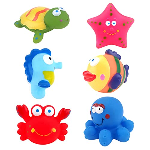 Meerestier Badespielzeug Spielzeug 6-in-1-Wasserspielbecken Schwimmer Seefisch Kleinkinder Geschenk 6 Monate von Kaohxzklcn