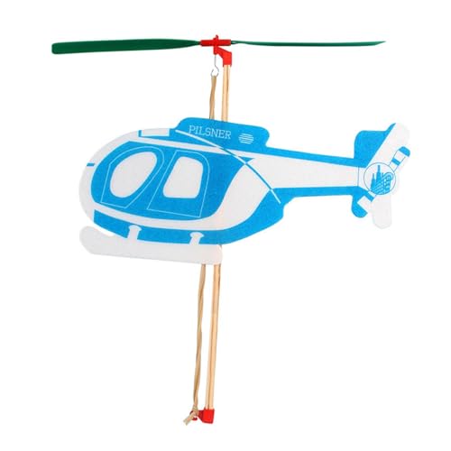 Kapaunn Gummibandbetriebenes Flugzeug, fliegendes Hubschrauberspielzeug - Gummiband-Hubschrauber-Flugzeug-Spielzeug | Gummi-Segelflugzeug-Flugzeug-Spielzeug, gummibetriebenes fliegendes von Kapaunn