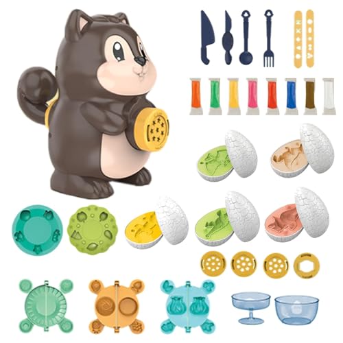 Knete Set Knetwerkzeug Für Kinder, Knete Zubehör Creation Frühstück Burger & Pasta, Formen Rollen Nudelholz, Kinderknete Kitchen Creations Teig Spielzeug Geschenk Für jungens Mädchen von Kapaunn