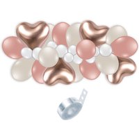 Ballongirlande in rosegold zum Basteln, 2,4m lang, 60-teilig von Karaloon GmbH