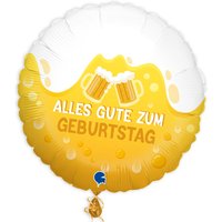 Folienballon Alles Gute zum Geburtstag mit Bier-Motiv, Ø 35cm von Karaloon GmbH