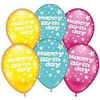 Latexballons "Happy Birthday" im 6er Pack, 28-30cm von Karaloon GmbH