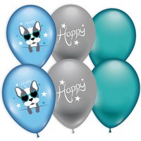 Latexballons mit lustigem Hund im 6er Pack, 28-30cm von Karaloon GmbH