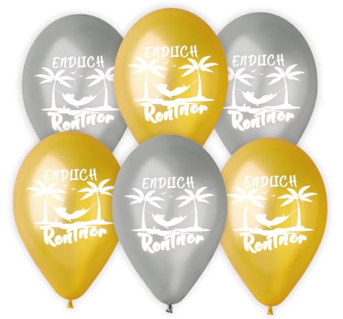 6 Ballons Endlich Rentner von Karaloon