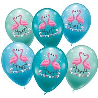 Flamingo Ballons im 6er Pack, Latexballons mit Flamingopaar, 30cm von Karaloon