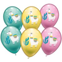 Lama-Luftballons mit stolzem Lama, niedliche Latexballons im 6er Pack von Karaloon