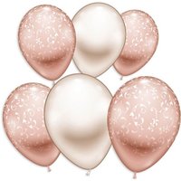 Rose-goldene Ballons, "Fashion", im 6er Pack von Karaloon