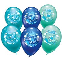 Unterwasser-Welt, Meerestiere, Ballons im 6er Pack von Karaloon