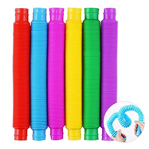 12 Stücke Pop Tubes Toys, Sensorik Spielzeug Mini Pop Röhren für Kinder, Jugendliche Und Erwachsene Pop Tube Toys Sensorisches Spielzeug mit Autismus und Unachtsamkeit Ideal als Anti-Stress-Spielzeug von Karjiaja