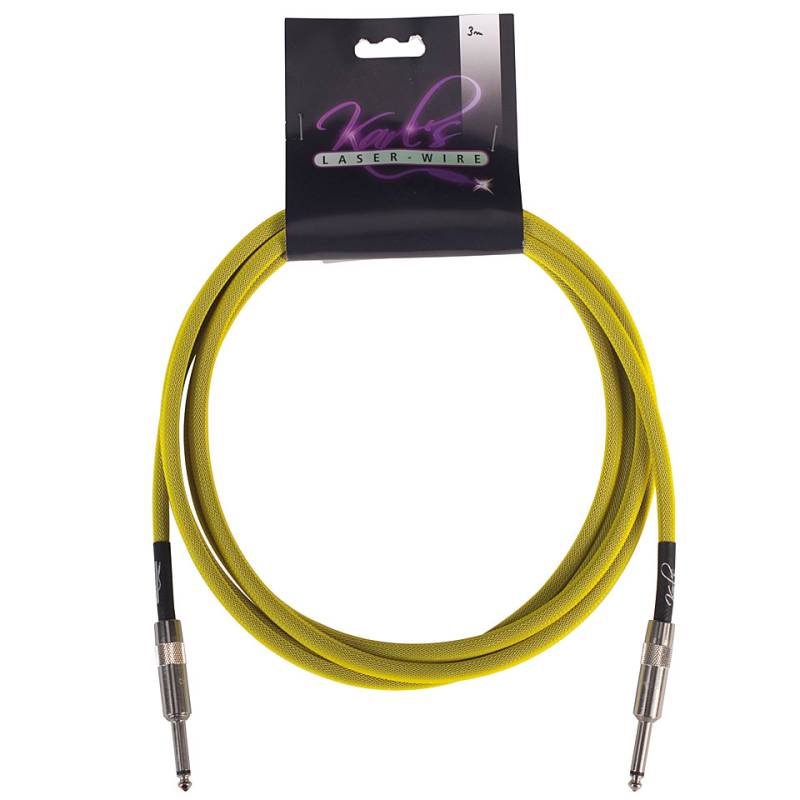 Karl&#39;s Laser-Wire 3m K/K Neon Yellow Instrumentenkabel von Karl&#39;s