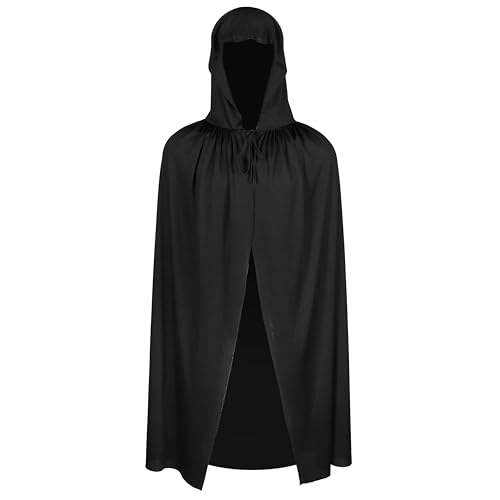 KarneLux Umhang mit Kapuze - Cape als Kostüm für Halloween, Karneval und Fasching - Vampir Verkleidung für Kinder, Damen und Herren (Medium) von KarneLux