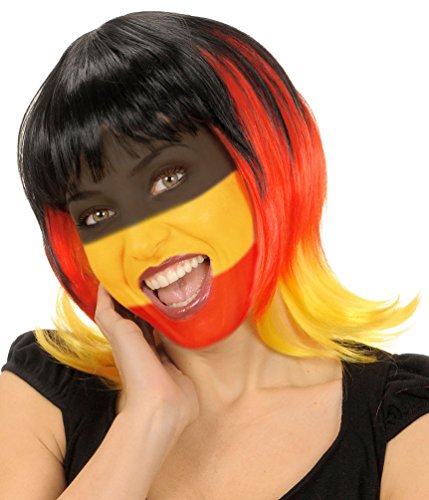 Fußball Klamotten Schmink Set Deutschland Fanartikel EM WM Fan-Schminke Deutschland schwarz rot Gold von Karneval-Klamotten